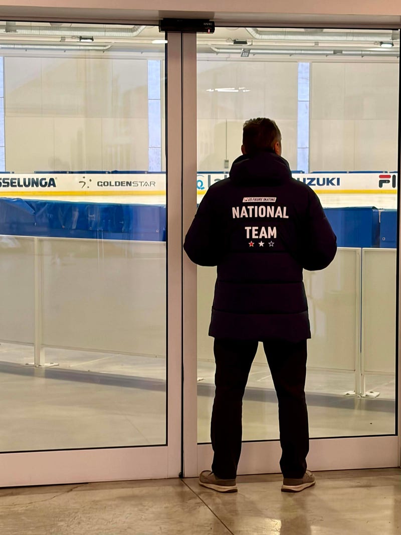 Daniel at the Skating Rink in Italy