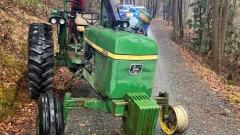 Knife-wielding tractor thief leads police on chase