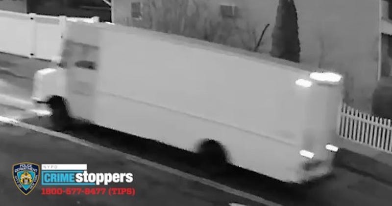 The man fled in the box truck after the girl ran away from him, police said