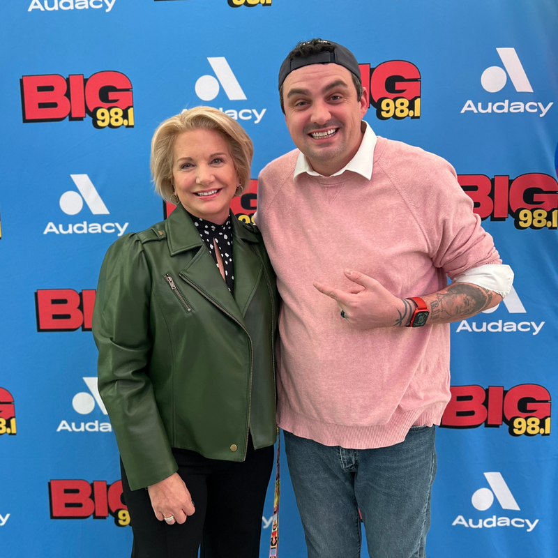 Tracy Davison of NBC10 with Coop at 21st Annual BIG 98.1 Loves Our Kids Radiothon