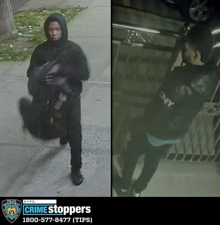Cops previously released surveillance images of the two men wanted in the assault in East New York