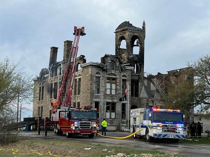 Fire at the Wise County Heritage Museum destroys the building and its history.