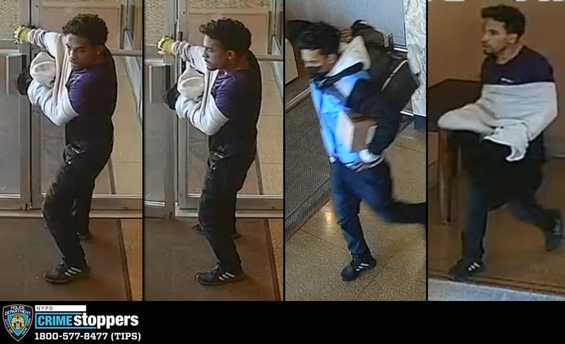 Police said a package thief punched a building worker in the face when he was confronted at an apartment building in Elmhurst