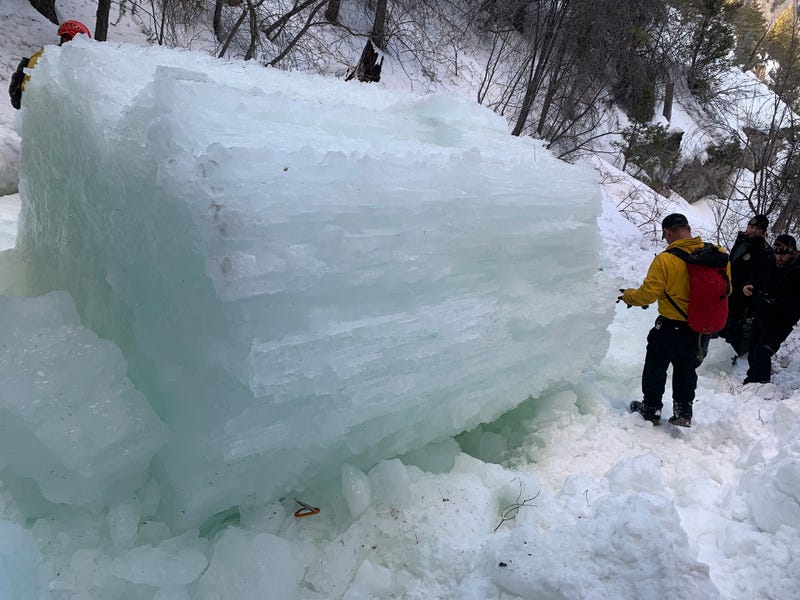 ice column kills hiker - Duchesne County Sheriff's Office