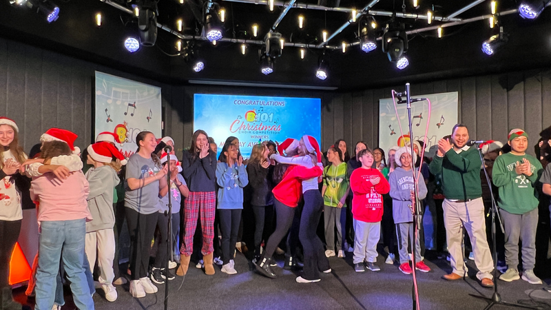 B101's K-8 Division 2023 Christmas Choir Competition Champions Murray Avenue School Perform at B101