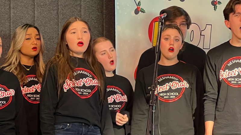 B101's 9-12 Division 2023 Christmas Choir Competition Champions Neshaminy High School Perform at B101