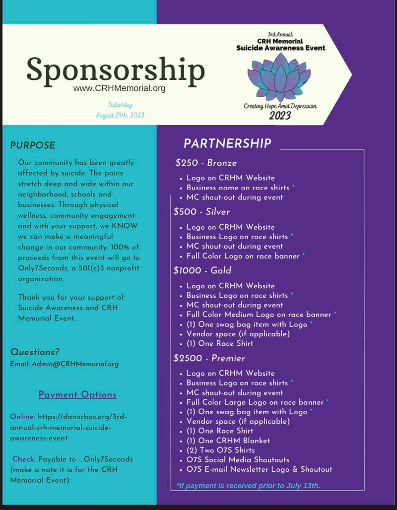 CRHM Sponsorship