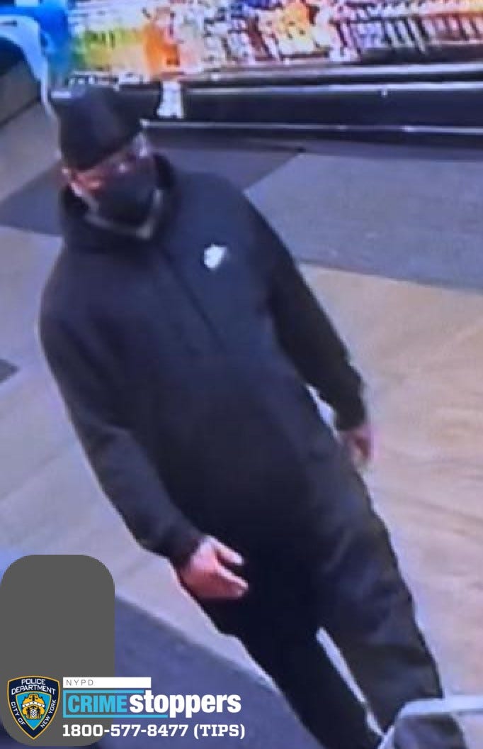 Surveillance footage of suspect