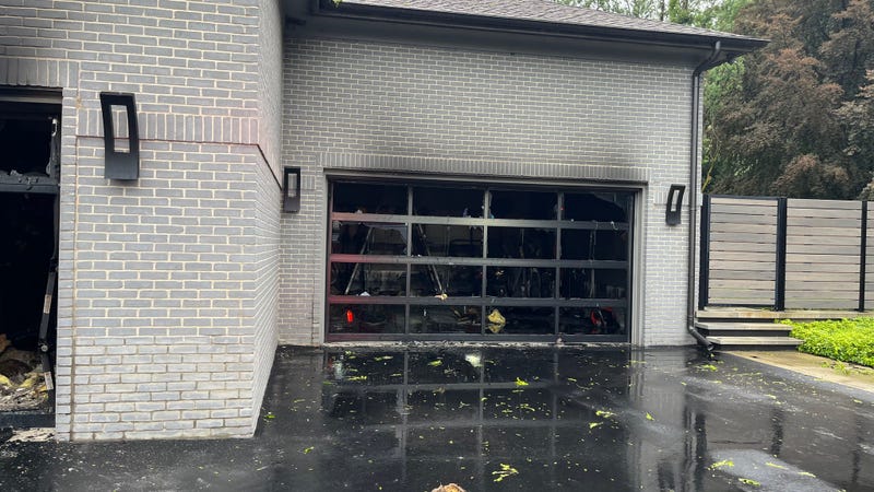A fire that raged through the garage of a Bloomfield Hill's home may have been caused by a lightning strike as storms blew through the area on Thursday afternoon.