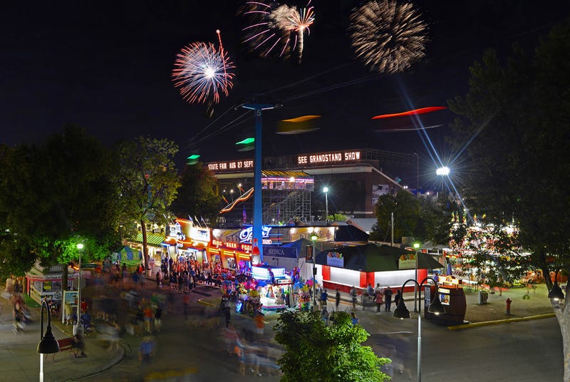 Minnesota State Fair with fireworks