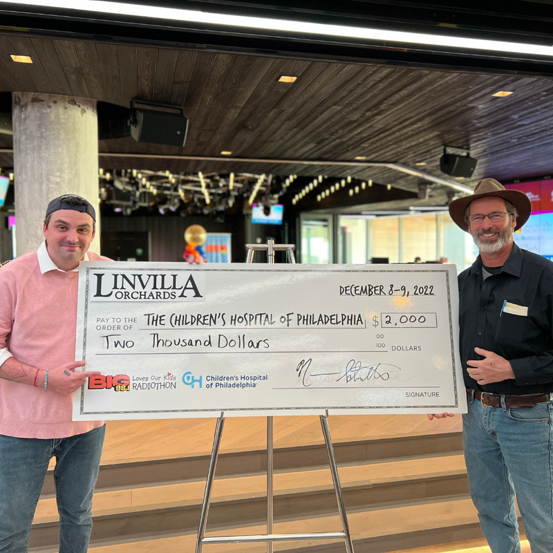 Thank you to Linvilla Orchards, our 10AM-11AM Power Hour Sponsor on 12/9 for our 21st Annual BIG 98.1 Loves Our Kids Radiothon