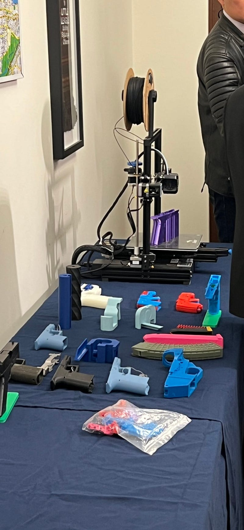 The Manhattan District Attorney's Office and law enforcement officials provided examples of 3D-printed ghost guns in a call to action against YouTube's algorithm on Wednesday.