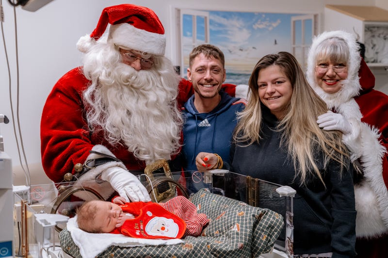 Santa with babies