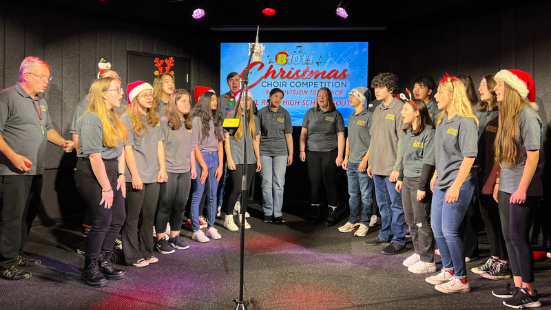 9-12 Christmas Choir Champions Council Rock High School South Perform at B101.1