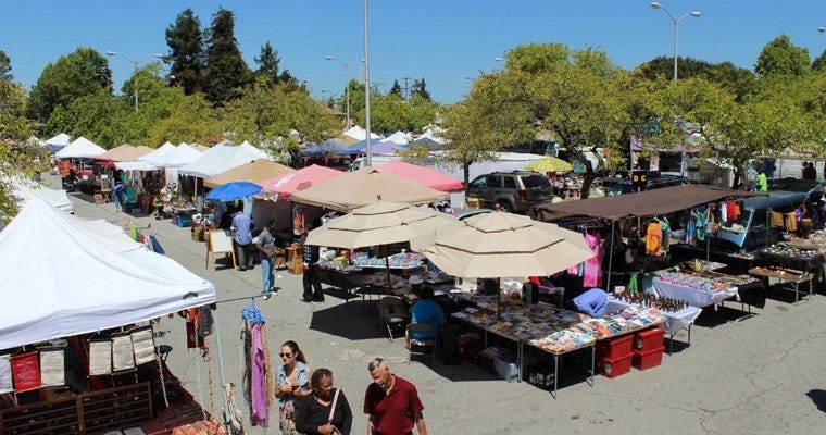 The Berkeley Flea Market at the Ashby BART station.