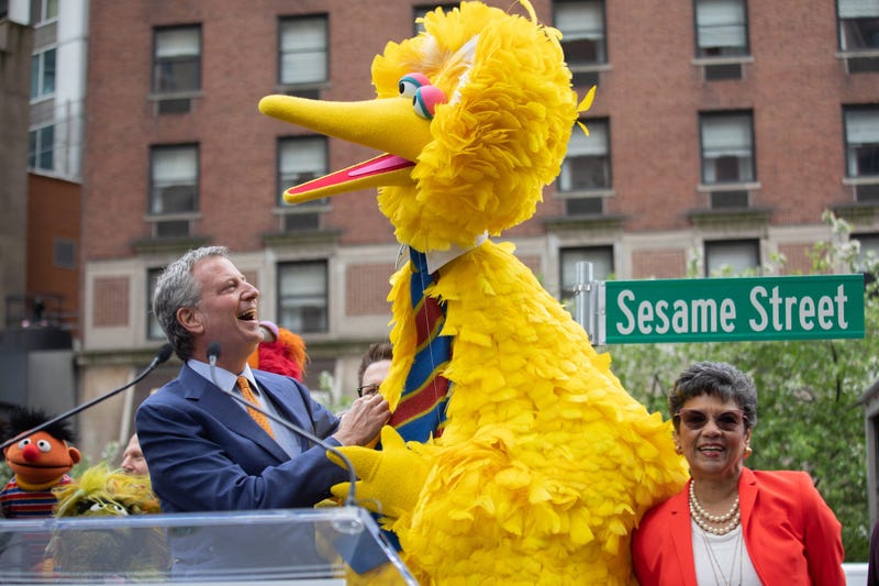 de Blasio big bird