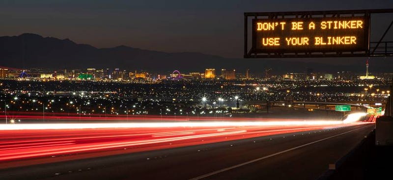 Overhead Freeway Sign In Nevada