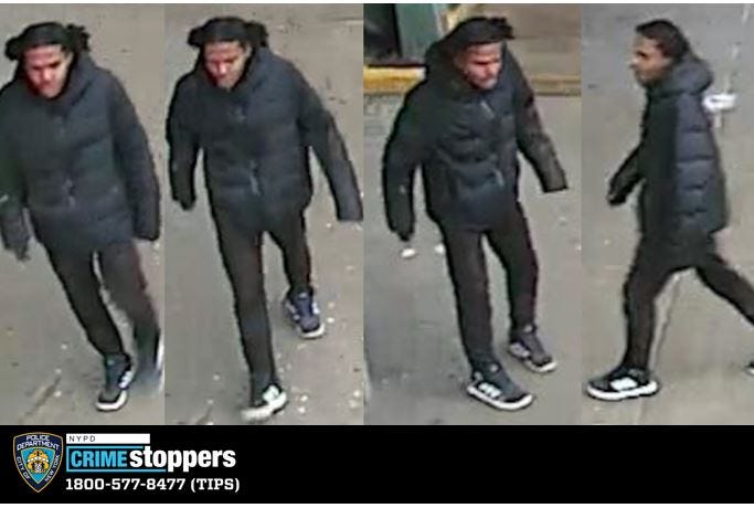 Surveillance images of suspected attacker in the Saturday afternoon Brooklyn subway stabbing