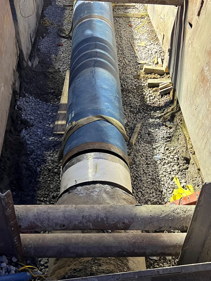 New pipe installed
