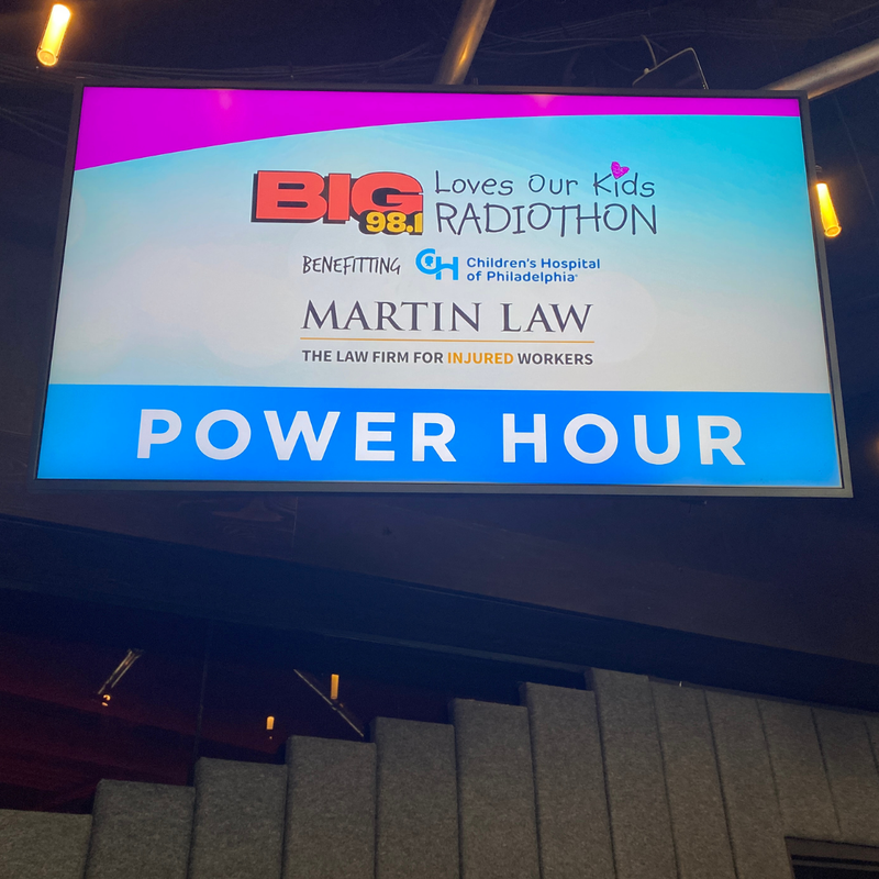 Thank you to the Martin Law, our 12PM-1PM Power Hour Sponsor on 12/9 for our 21st Annual BIG 98.1 Loves Our Kids Radiothon