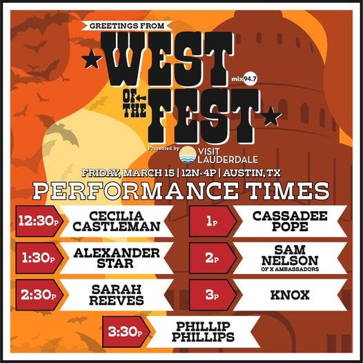WOTF 2024 Performance Times