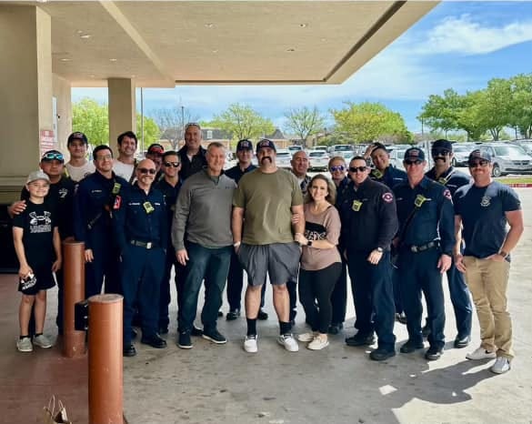 Arlington firefighter Brady Weaver was released from the hospital Friday, March 29, 2024 after he was injured in a shooting last week.