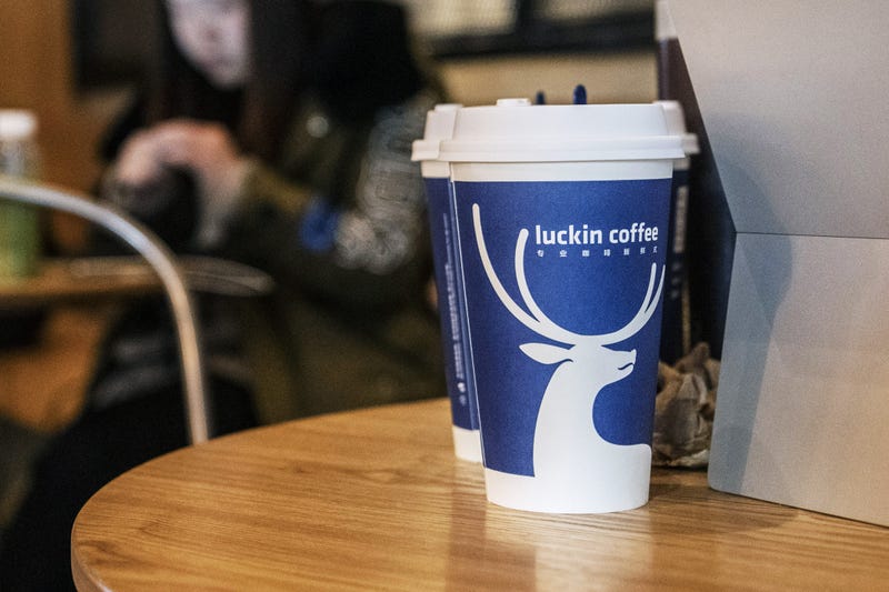 Luckin’s new location at 800 6th Ave. was filled with customers Monday, many of them enjoying a $1.99 drink deal off of the Luckin app