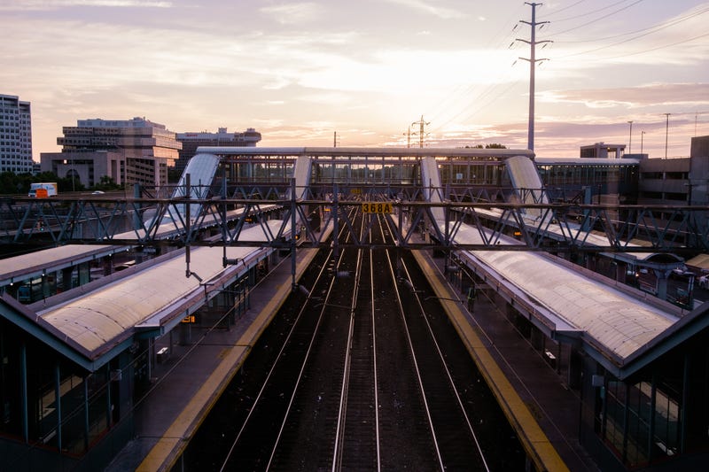 The Metro-North train station in Stamford, Connecticut