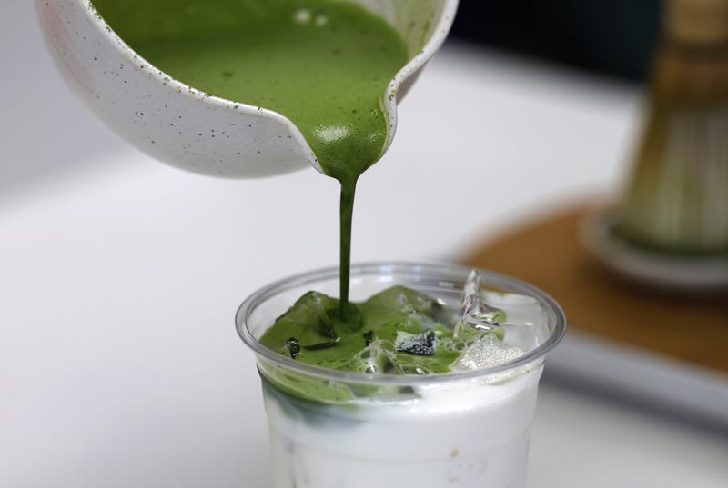 A matcha drink.
