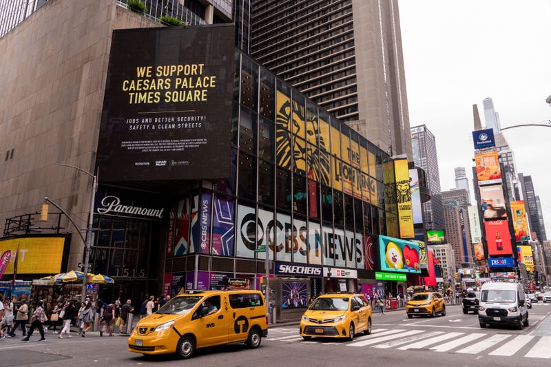 The proposed site of the 'Caesars Palace Times Square' project in New York