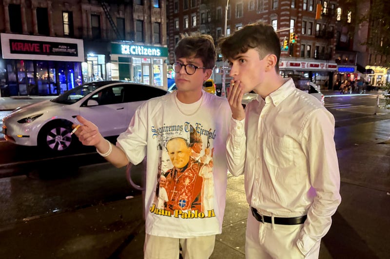 Ryan Leonard outside of New York Young Republican Club's 'White Party' in New York in September