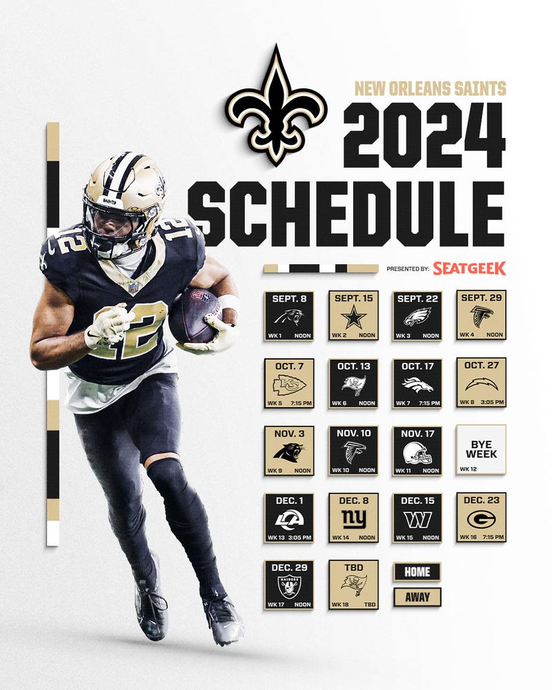 2024-25 New Orleans Saints schedule
