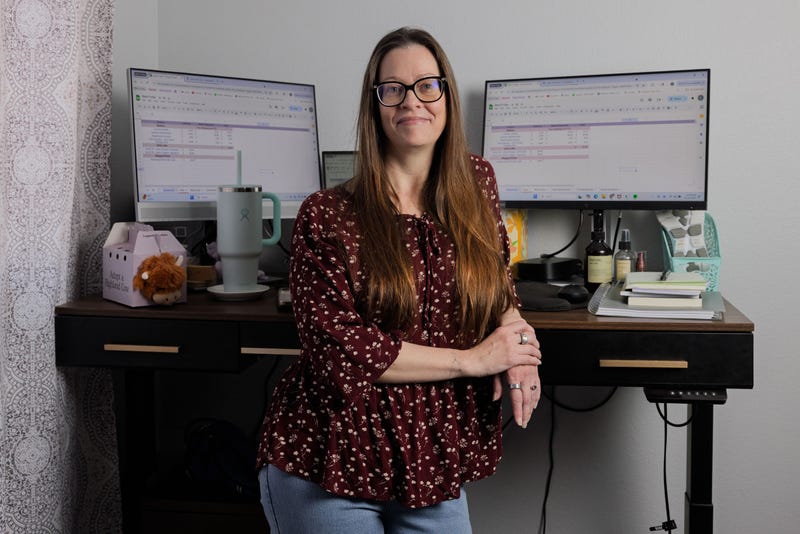 Eilise Fisher in her home in Flagstaff, Arizona.
