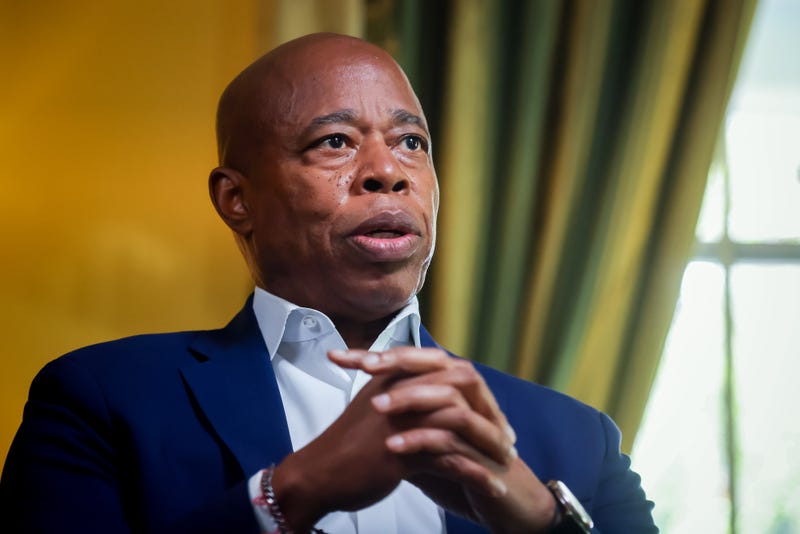 Eric Adams, former mayor of New York, during a Bloomberg Television interview at Gracie Mansion in New York, on Aug. 26, 2025.