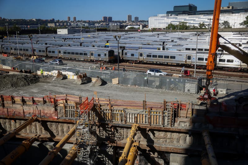 A construction site for the Gateway Program Hudson Tunnel Project in New York on Oct. 3, 2025