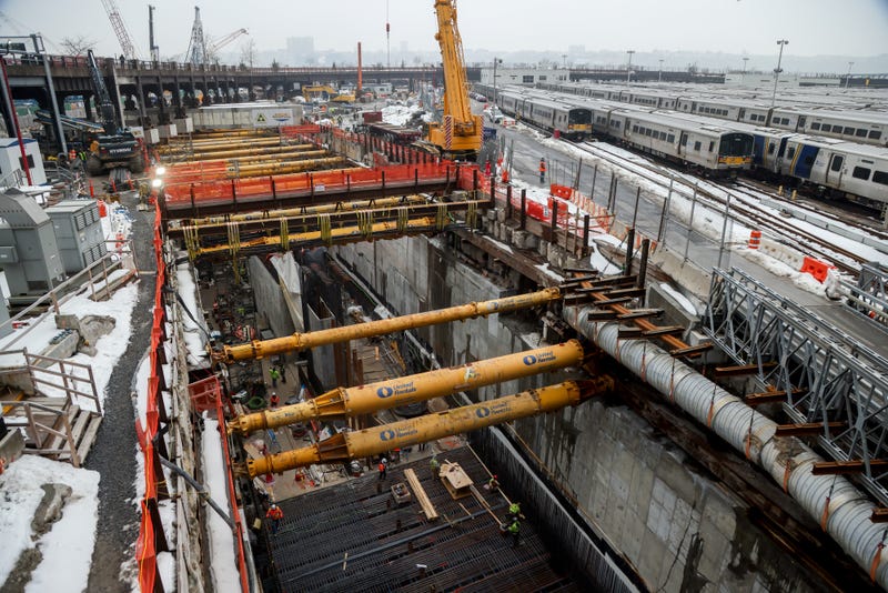A construction site for the Gateway Program Hudson Tunnel Project in New York on Feb. 17.