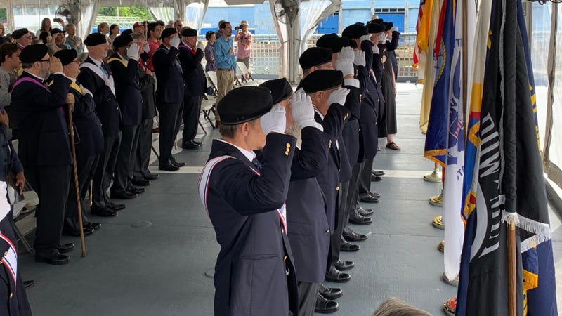 Aboard the Battleship New Jersey, veterans, dignitaries and citizens gathered to honor the memories of Americans who gave their lives in service to the nation.