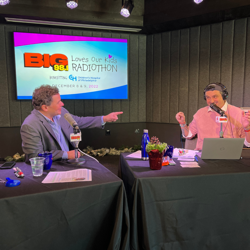 Rich Zeoli of 1210WPHT with Coop at 21st Annual BIG 98.1 Loves Our Kids Radiothon
