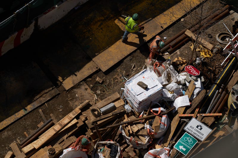 A construction site for the Second Avenue Subway extension at East 106th Street in New York.