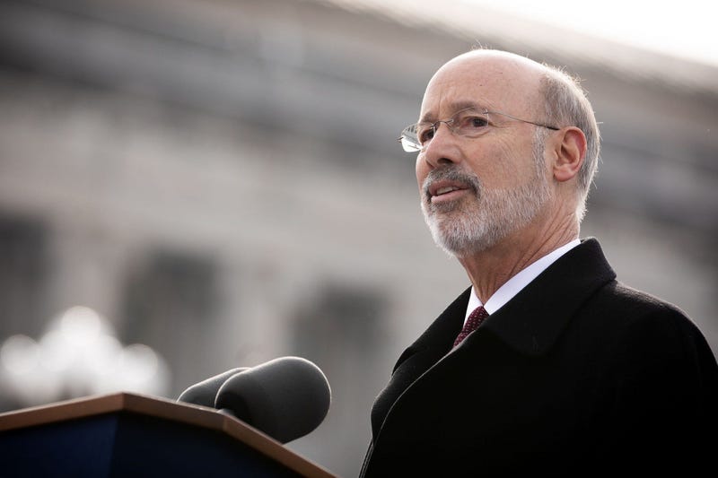 Gov. Tom Wolf speaks at his 2019 inauguration, Jan. 15, 2019, Harrisburg, Pennsylvania.