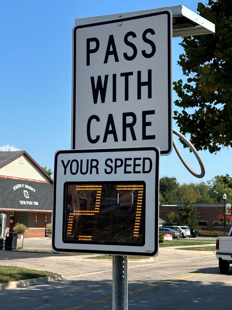 Speed sign