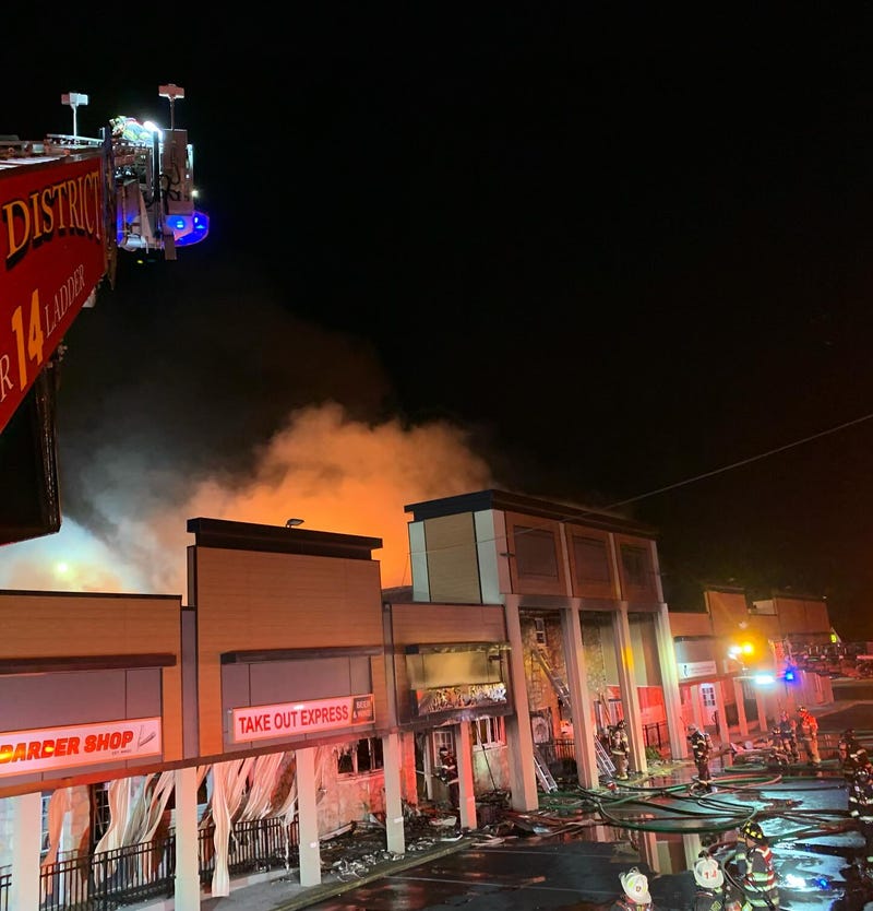 Fire rips through Andalusia Bar and Grill at Bucks County strip mall