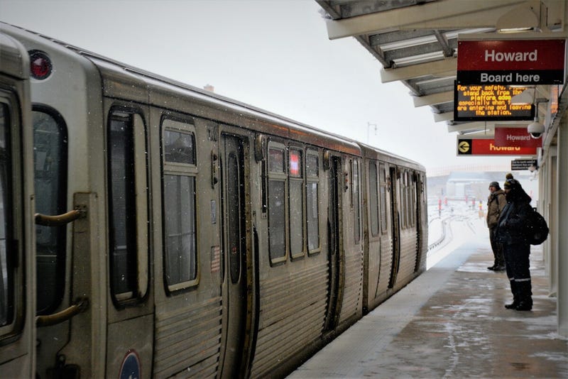 CTA Red Line train at Howard Station