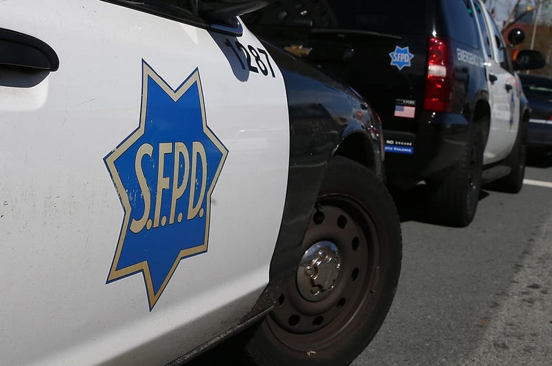 SAN FRANCISCO, CA - FEBRUARY 27: San Francisco police cars sit parked in front of the Hall of Justice on February 27, 2014 in San Francisco, California. A federal grand jury has indicted five San Francisco police officers and one former officer in two cas