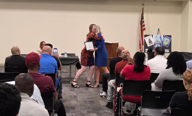 Judge congratulates drug court grad
