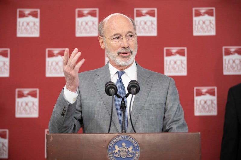 Gov. Tom Wolf visited Lock Haven University to launch a tour of the 14 state-owned universities and discuss his proposal to help thousands of low- and middle-class students afford their dream of a college education.