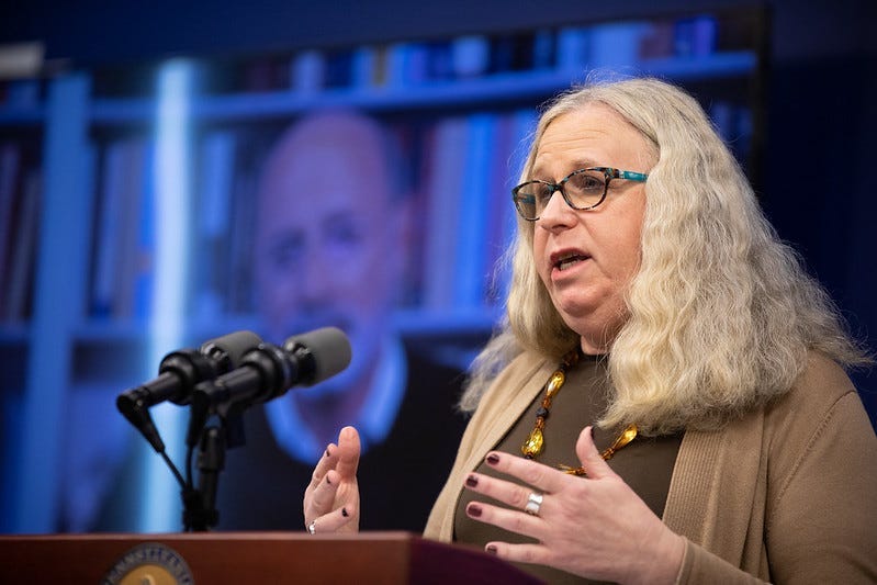 Pennsylvania Secretary of Health Dr. Rachel Levine speaking at the virtual press conference.