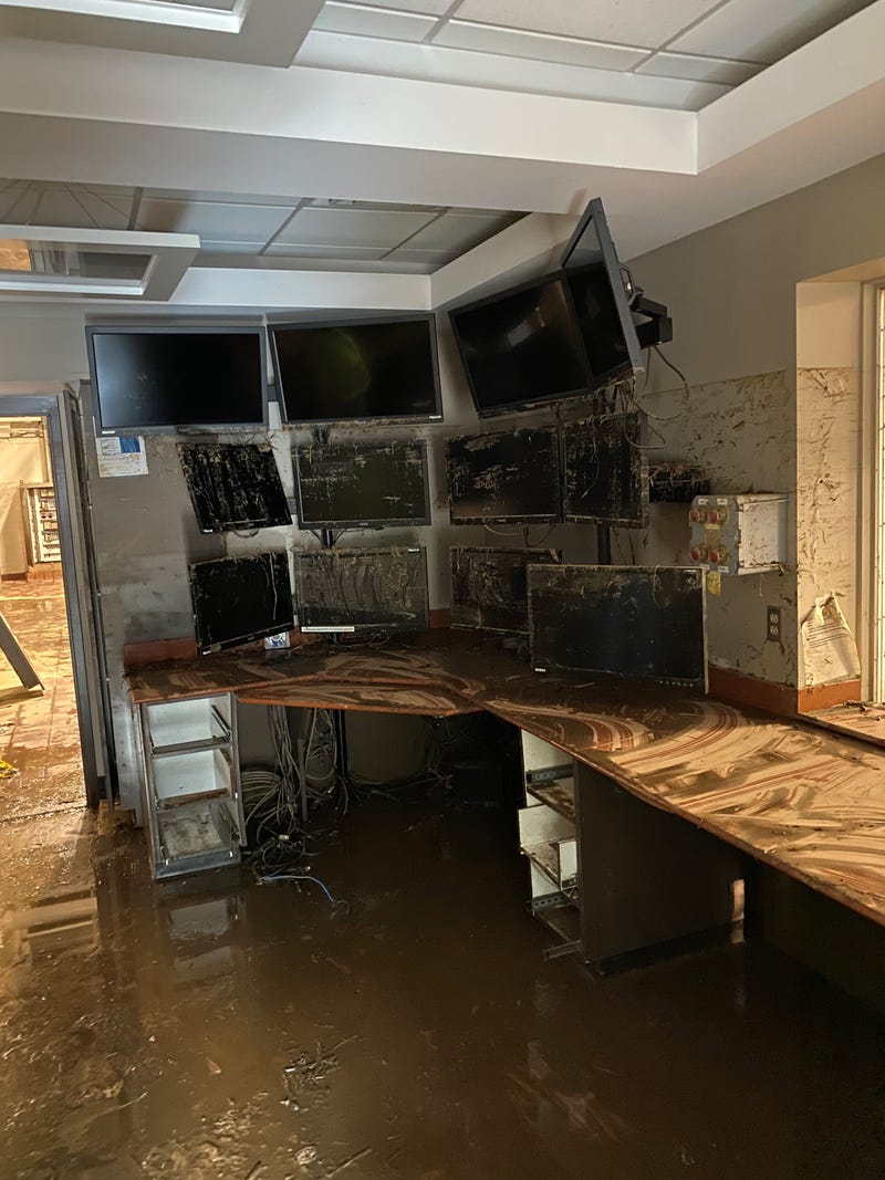 Ida flood damage stopped operations at Aqua Pennsylvania water treatment plant.