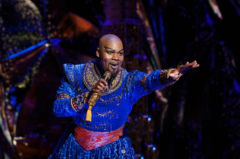 Michael James Scott in "Aladdin" on Broadway.