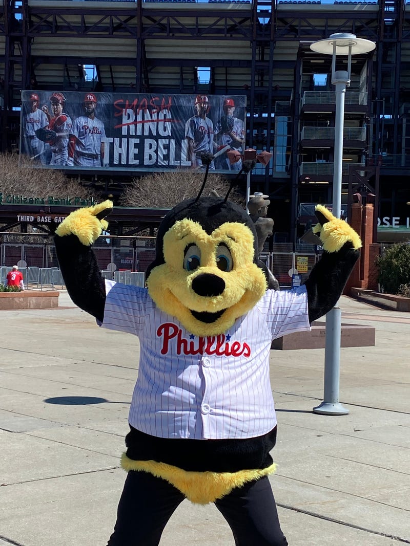 Buzzbee at Phillies Opening Day